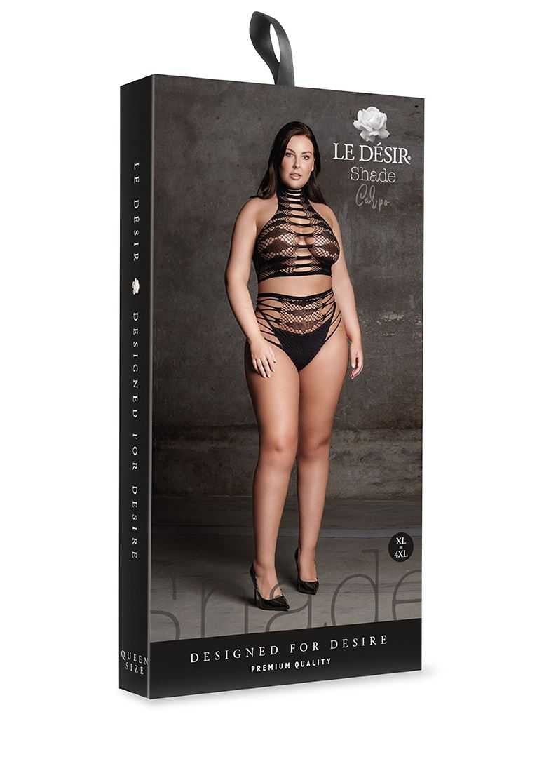 Carpo XLVI Two Piece with Turtleneck, Crop Top and Pantie Plus Size le desir