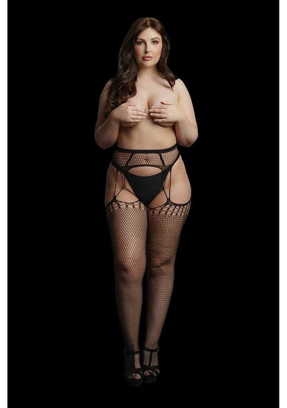 Celebrate Suspender Pantyhose Plus Size le desir