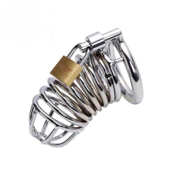 Chromed Bird Cage Male Chastity Device