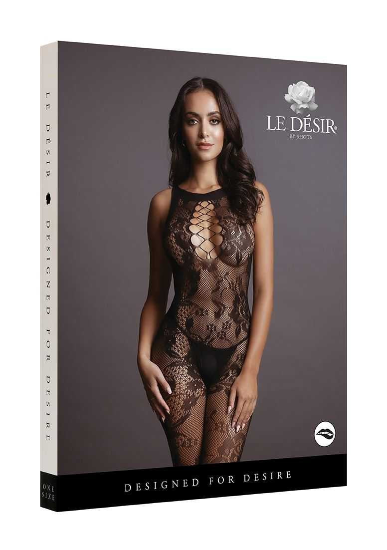 Criss Cross Neck Bodystocking One Size le desir