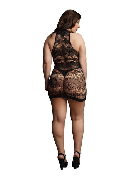 Criss Cross Neck Mini Dress Plus Size le desir