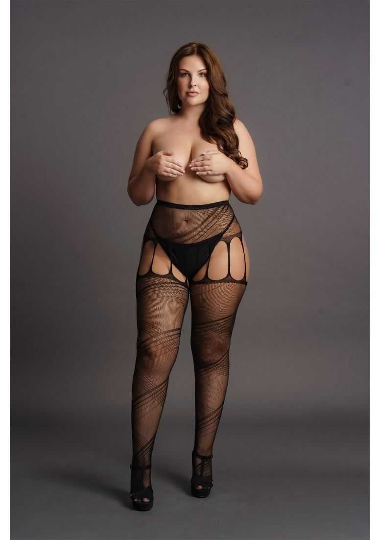 Crotchless Cut-Out Pantyhose Plus Size le desir