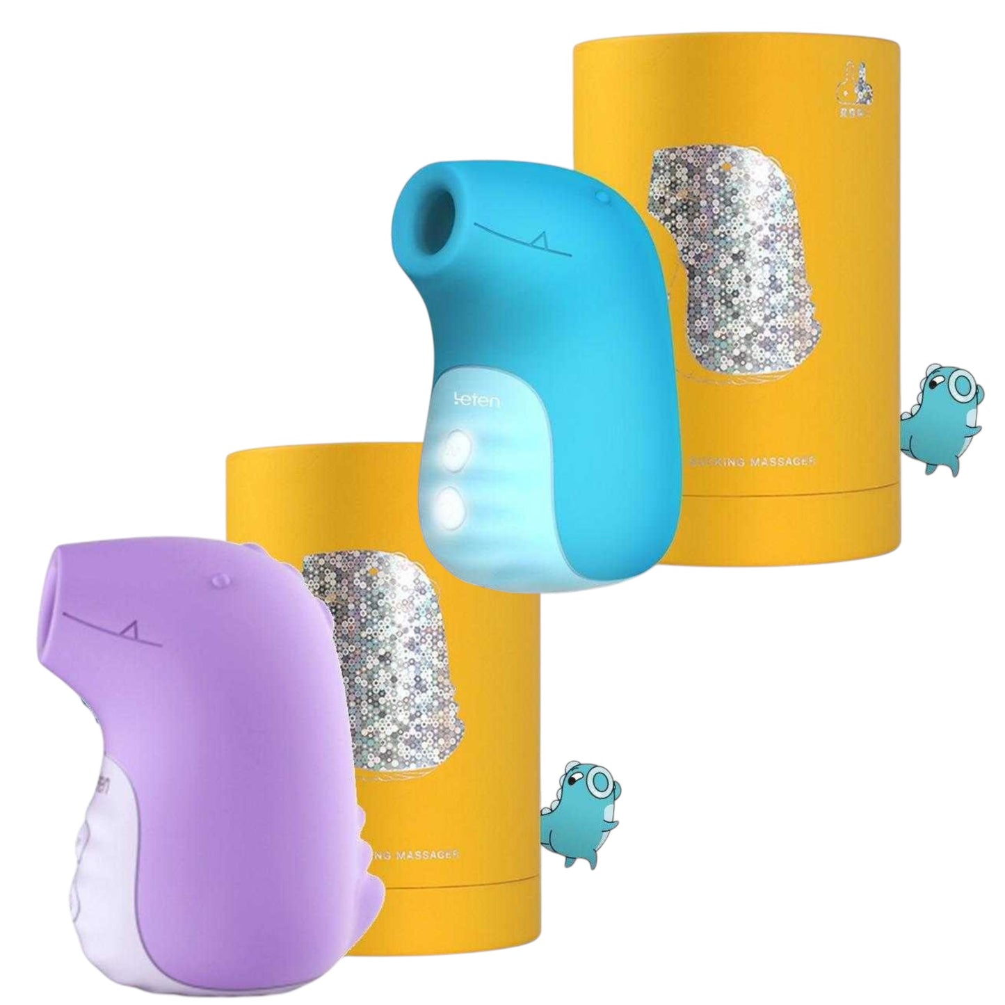 Dino Vibe T REX Clitoris Sucking Vibrator (Purple & Blue)