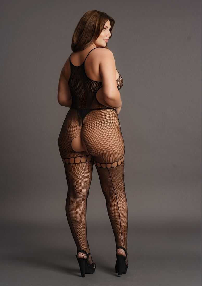 Duo Net High Neck Bodystocking Plus Size le desir
