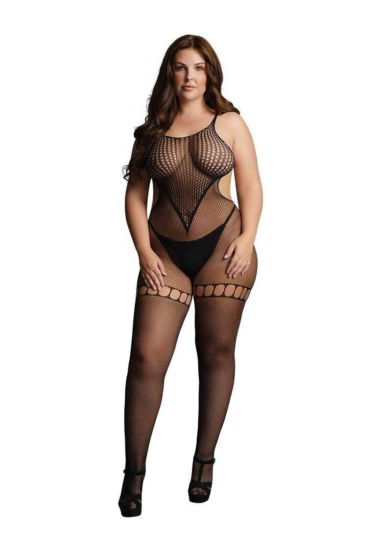 Duo Net High Neck Bodystocking Plus Size le desir