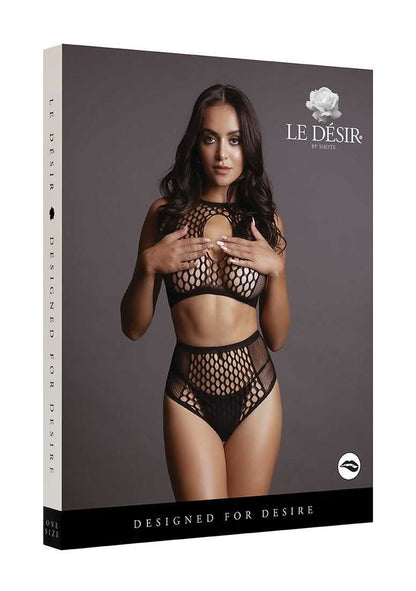 Duo Net Key-Hole Bra Set One Size le desir