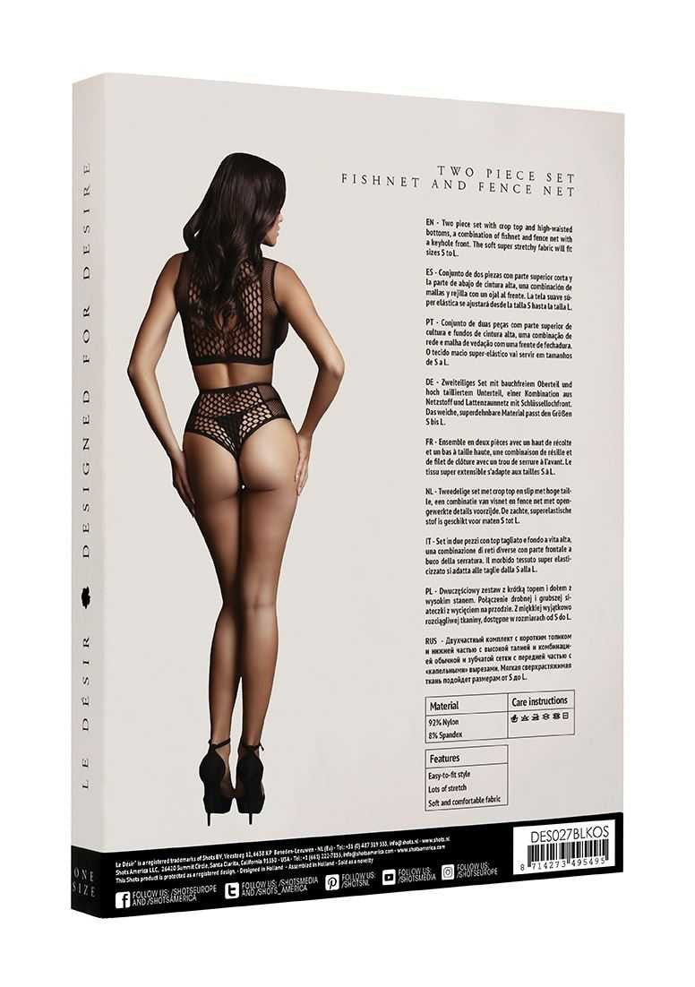 Duo Net Key-Hole Bra Set One Size le desir