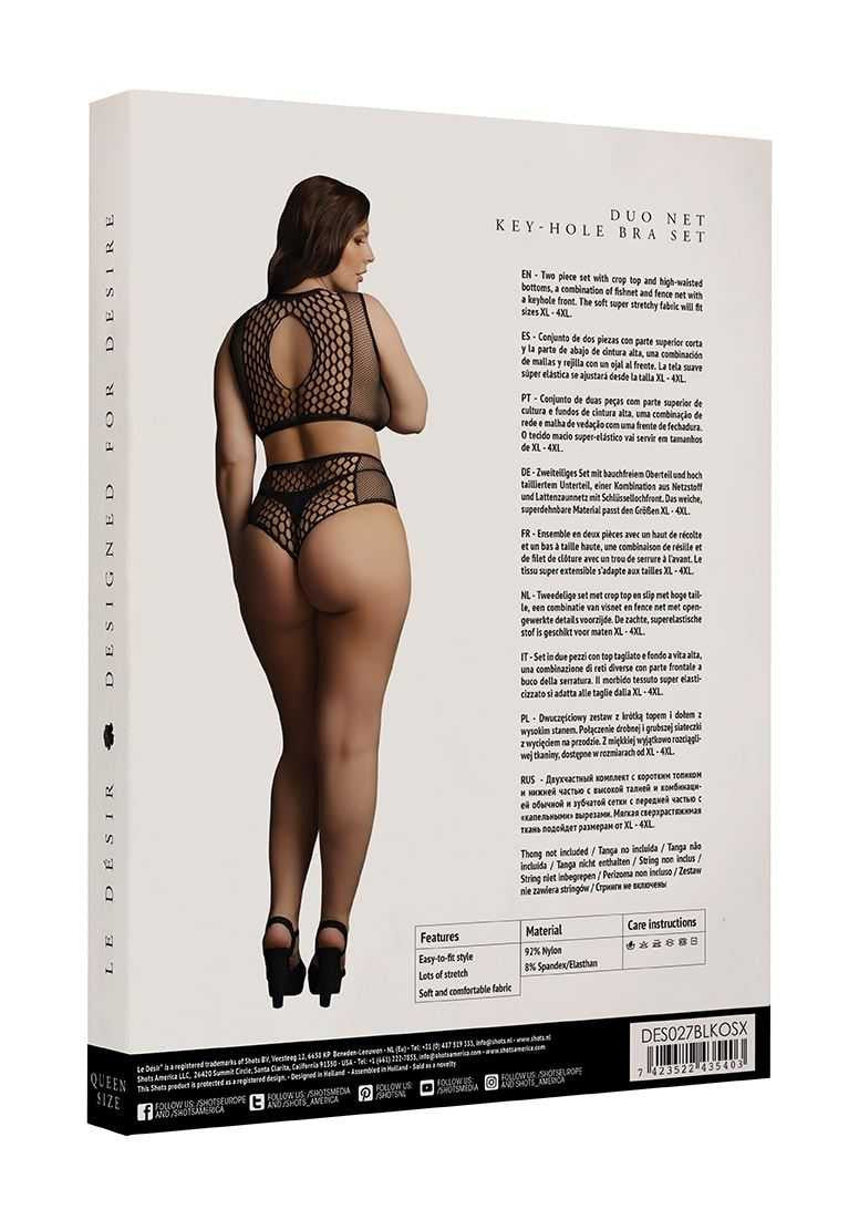Duo Net Key-Hole Bra Set Plus Size le desir