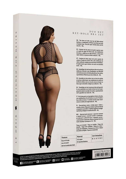 Duo Net Key-Hole Bra Set Plus Size le desir