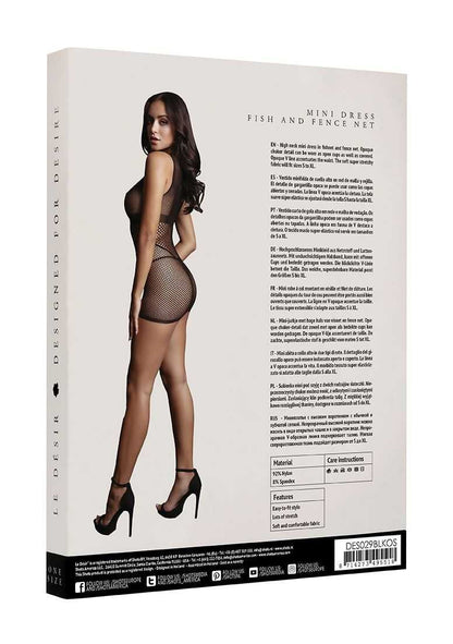Duo Net Open Cup Mini Dress One Size le desir
