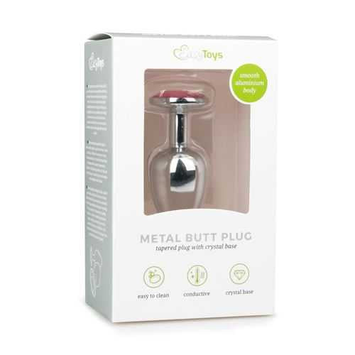 Easytoys Anal Collection Metal Butt Plug No. 1 - Silver/Pink Easytoys