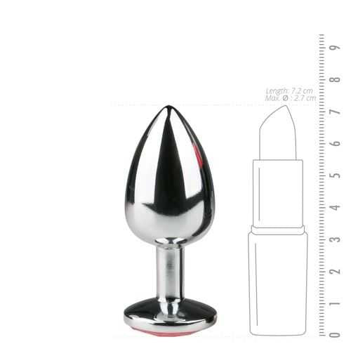 Easytoys Anal Collection Metal Butt Plug No. 1 - Silver/Pink Easytoys