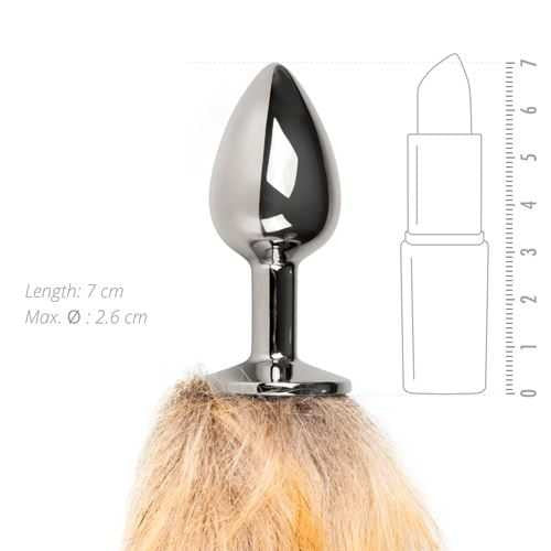 Easytoys Fetish Collection Aluminium Fox Tail Plug Silver Easytoys