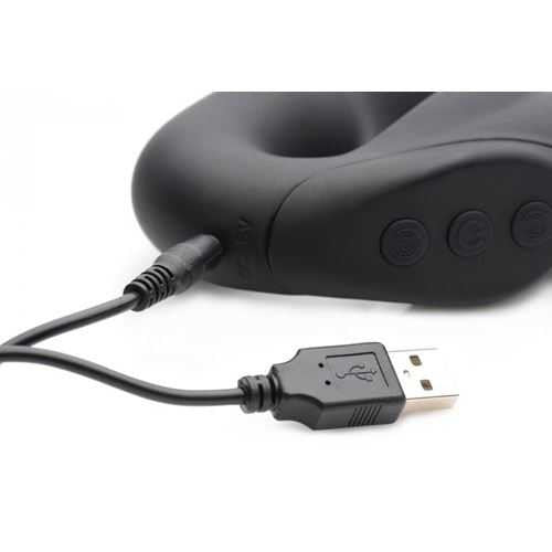 Evoke Super Charged Black Vibrating Strapless Silicone Dildo xr brands