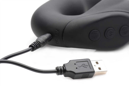 Evoke Super Charged Black Vibrating Strapless Silicone Dildo xr brands