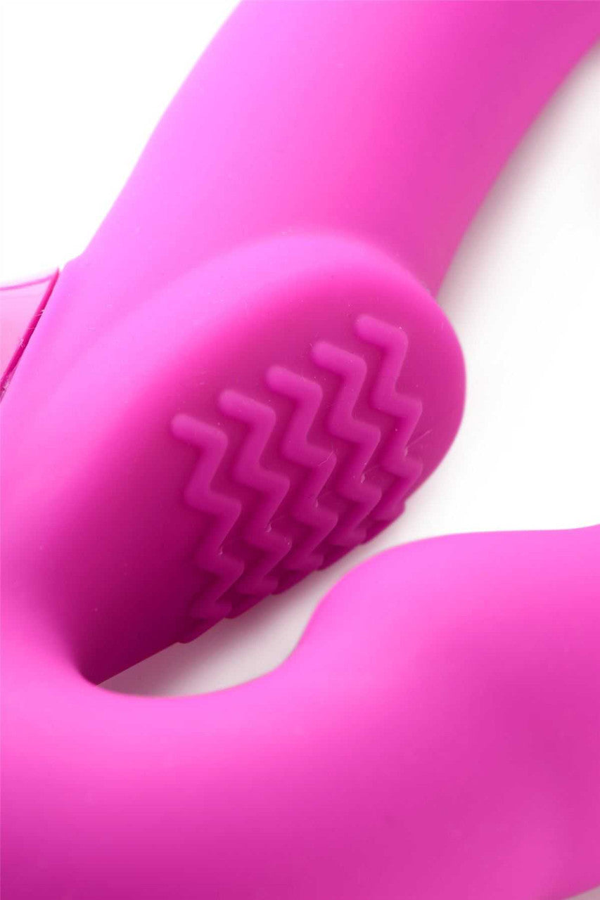Evoke Super Charged Pink Vibrating Strapless Silicone Dildo xr brands
