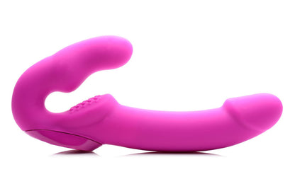 Evoke Super Charged Pink Vibrating Strapless Silicone Dildo xr brands