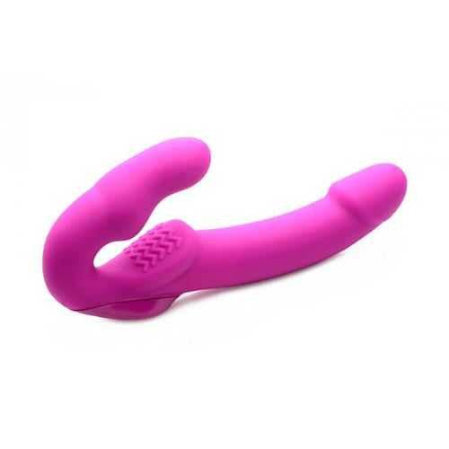 Evoke Super Charged Pink Vibrating Strapless Silicone Dildo xr brands
