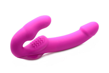 Evoke Super Charged Pink Vibrating Strapless Silicone Dildo xr brands