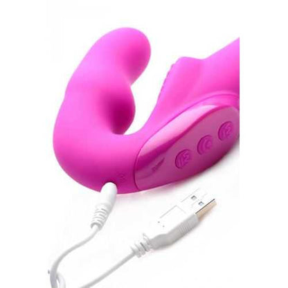 Evoke Super Charged Pink Vibrating Strapless Silicone Dildo xr brands