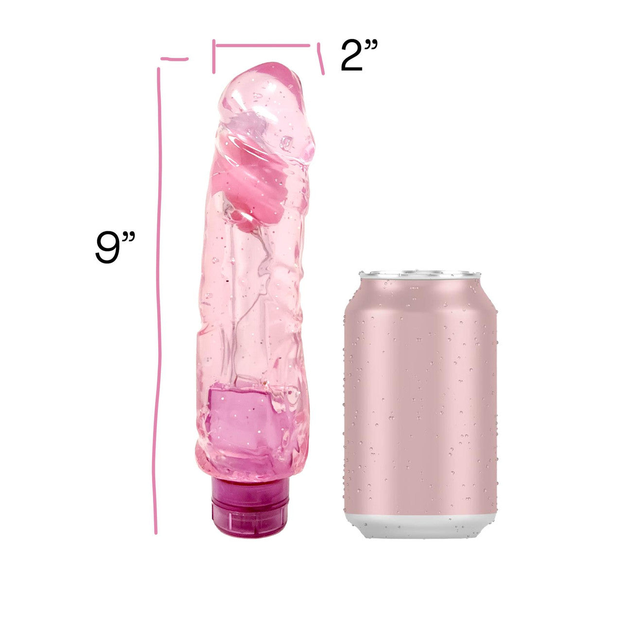 Fantasy Vibe Vibrating Pink 8 Inch Dildo BuzzPinky