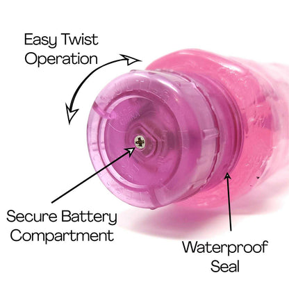 Fantasy Vibe Vibrating Pink 8 Inch Dildo BuzzPinky