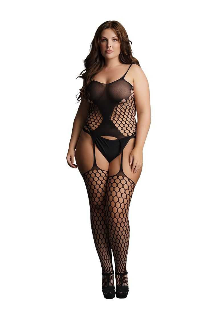 Fence Net Suspender Bodystocking Plus Size le desir