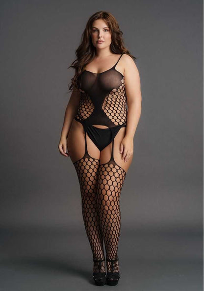 Fence Net Suspender Bodystocking Plus Size le desir