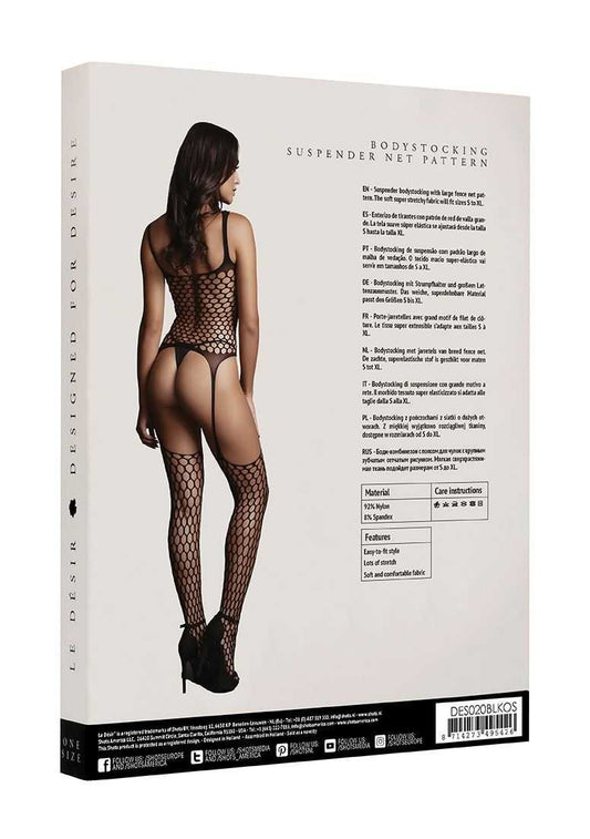 Fence Suspender Bodystocking One Size le desir