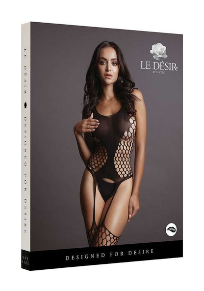 Fence Suspender Bodystocking One Size le desir