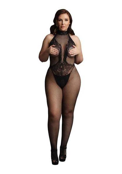 Fishnet and Lace Bodystocking Plus Size le desir