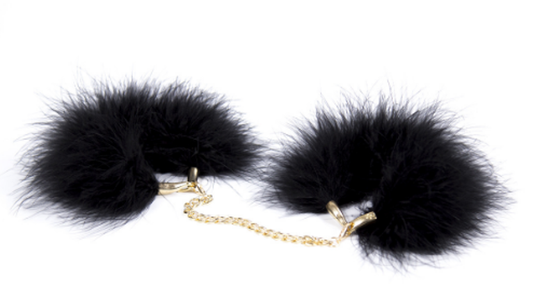 Fluffy Handcuffs Black BuzzPinky