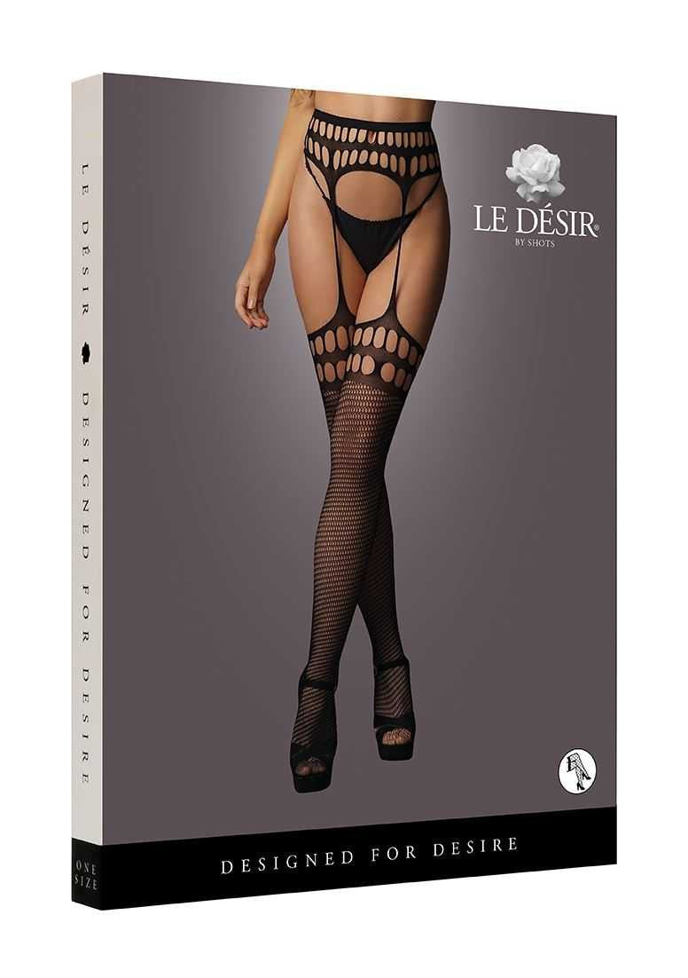 Garterbelt Stockings with Open Design One Size le desir