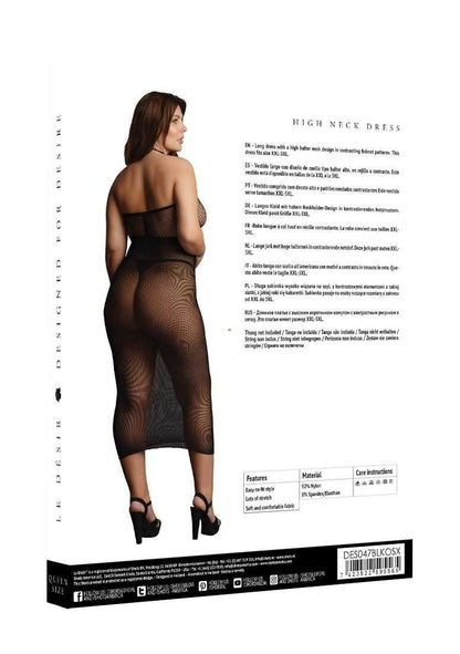 High Neck Dress Plus Size le desir