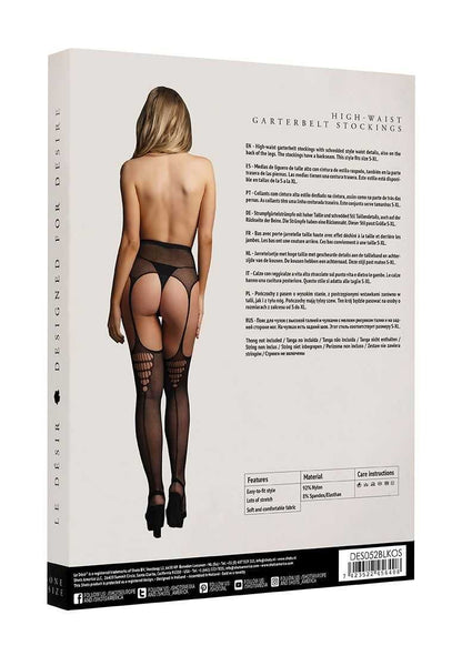 High-Waist Garterbelt Stockings One Size le desir