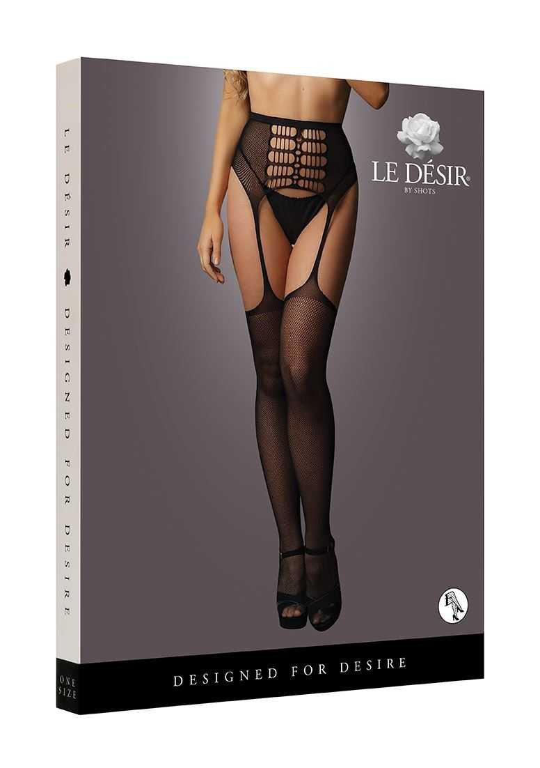 High-Waist Garterbelt Stockings One Size le desir