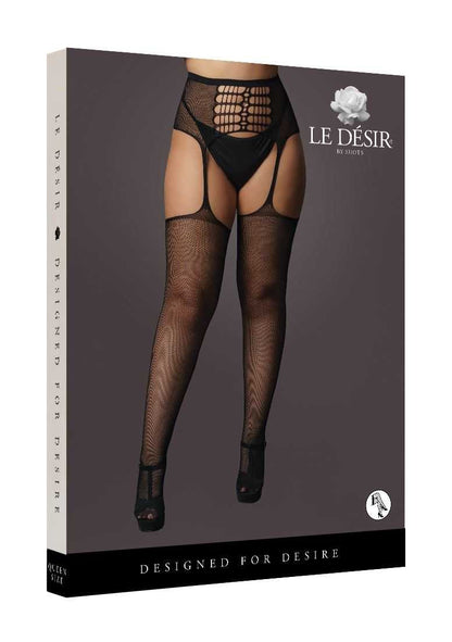 High-Waist Garterbelt Stockings Plus Size le desir