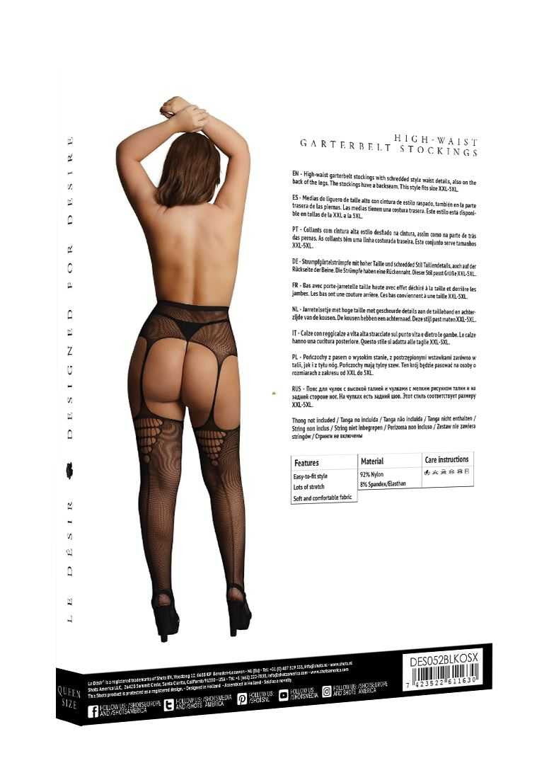 High-Waist Garterbelt Stockings Plus Size le desir