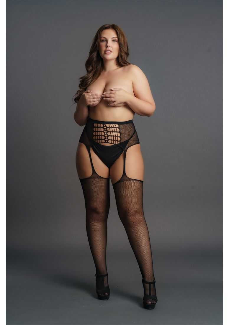 High-Waist Garterbelt Stockings Plus Size le desir