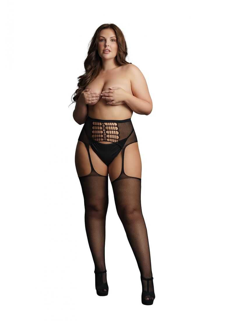 High-Waist Garterbelt Stockings Plus Size le desir