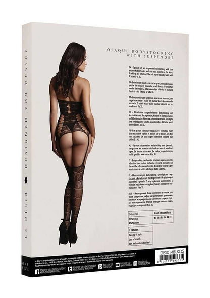 Lace Suspender Bodystocking One Size le desir
