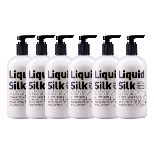 Liquid Silk Lubricant - Water-Based, Non-Sticky 250ml/8.75floz (6 Pack) Bodywise