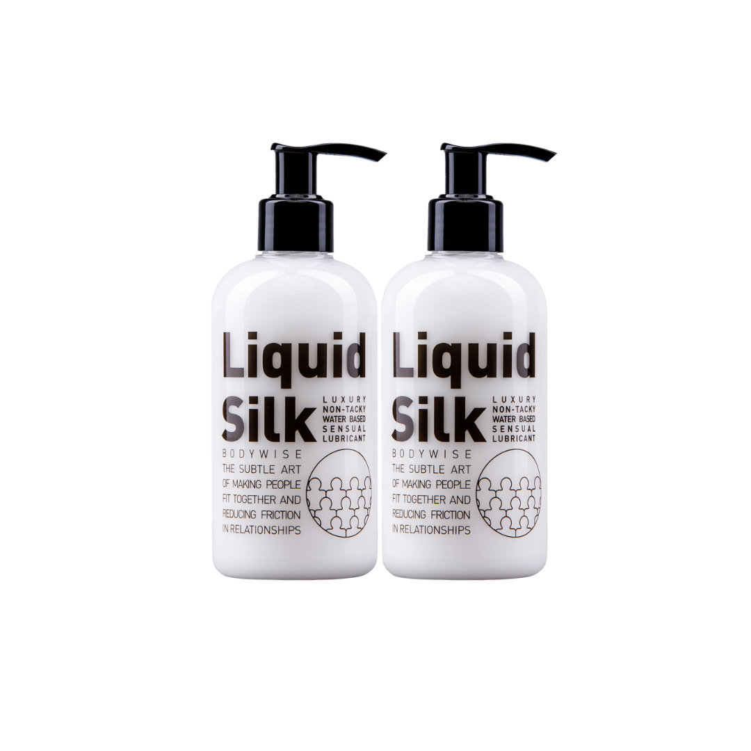 Liquid Silk Lubricant - Water-Based, Non-Sticky 250ml/8.75floz (Twin pack) Bodywise