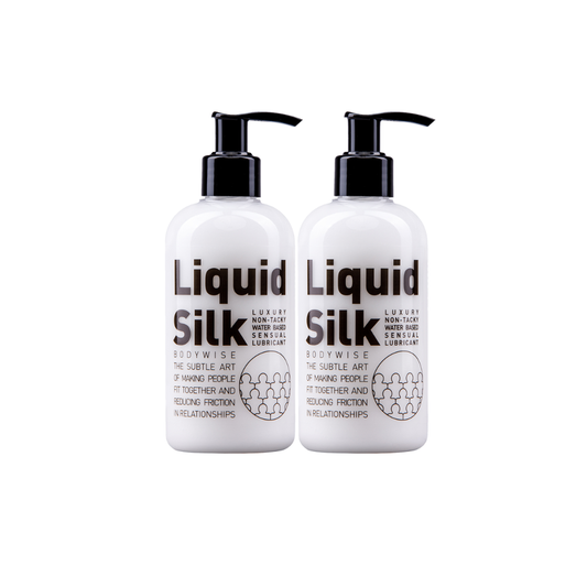 Liquid Silk Lubricant - Water-Based, Non-Sticky 250ml/8.75floz (Twin pack) Bodywise