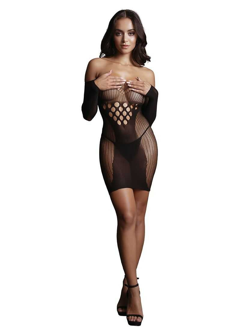 Long Sleeved Mini Dress One Size le desir
