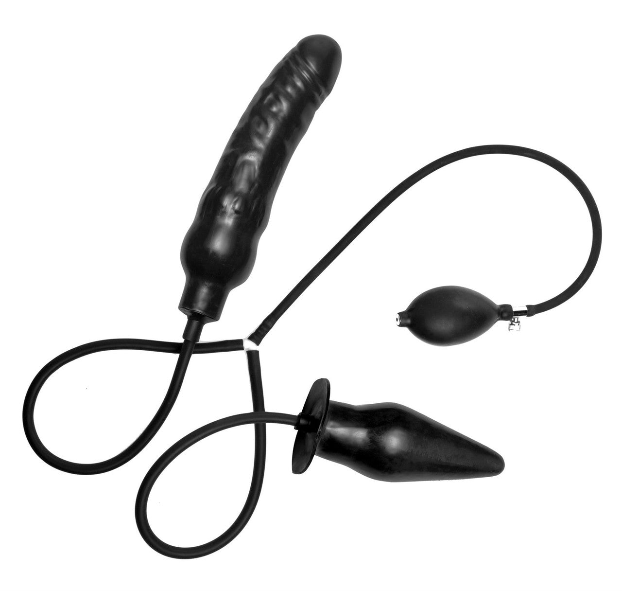 MASTER SERIES Deuce Double Penetration Inflatable Dildo and Anal Plug Master Series