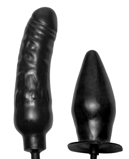 MASTER SERIES Deuce Double Penetration Inflatable Dildo and Anal Plug Master Series