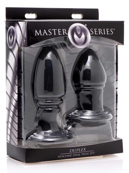 MASTER SERIES Duplex Silicone Anal Plug Set Master Series