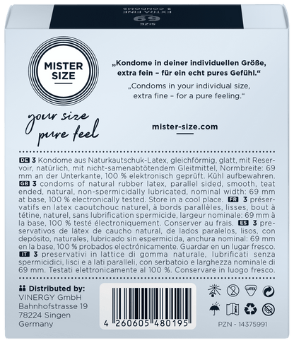 MISTER SIZE 69 3 Pack Condoms Mistersize