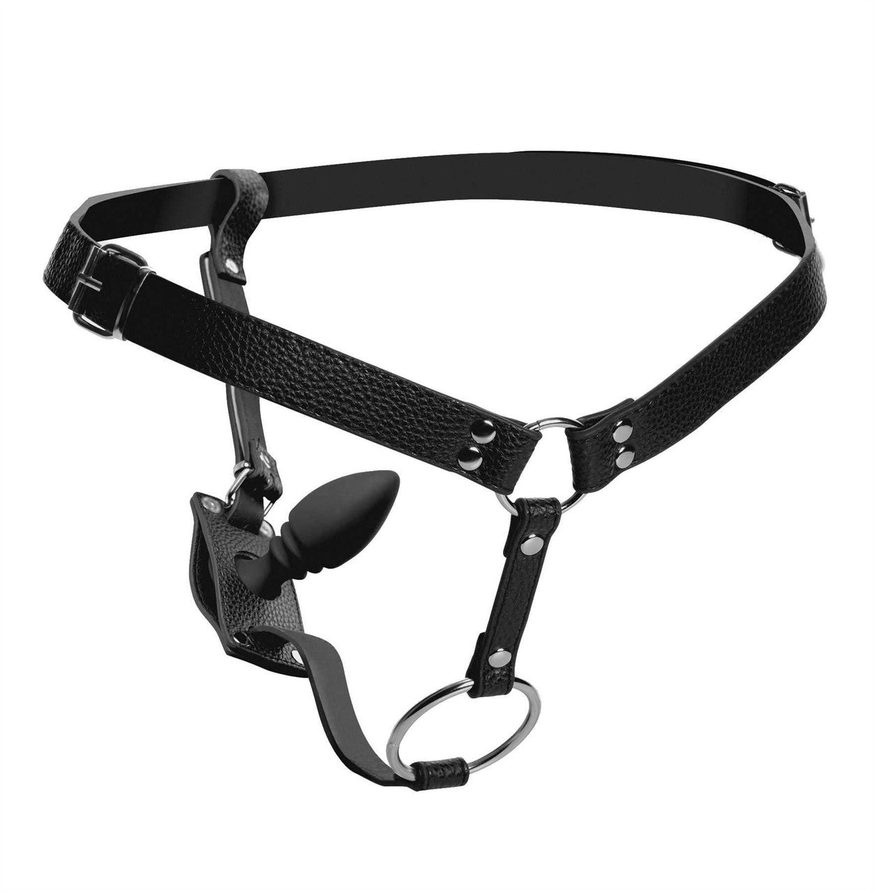 Male Harness with Silicone Anal Plug Master Series